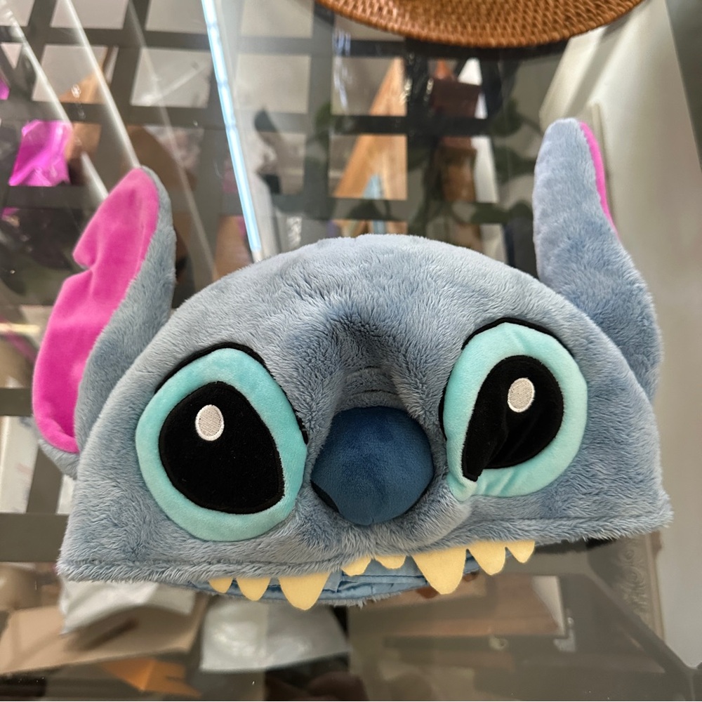 Stitch Disney Parks Authentic Plush Blue Hat, Cap, Beanie, Adult Adjustable Size